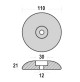 Flange Anode Zinc from 50 to 140mm Dia - 800100X - Rakicevic